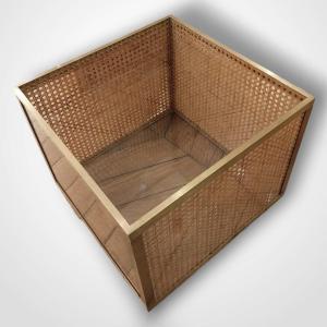 Gabriella Crespi (1922-2017) pour Christian Dior, cache pot en résine et rotin, XXe