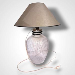 Fratelli Toso, Murano Glass Vase Mounted As A Lamp, 20th Century