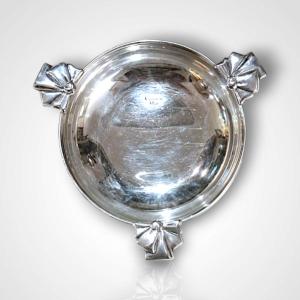 Christian Dior, vide-poche en métal argenté, XXe