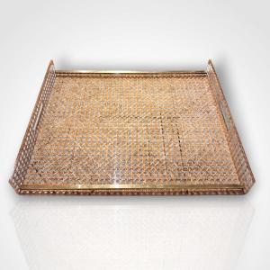 Gabriella Crespi pour Christian Dior, plateau en cannage, XXe