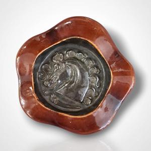 Cendrier Hermès en céramique de Vallauris, d'après Jean Cocteau, XXe