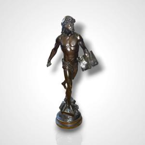 Émile Louis Picault (1833-1915) - Bronze "Le Semeur d'Idées", fin XIXe