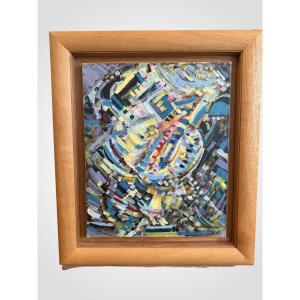 Raymond Trameau (1897-1985), huile sur toile abstrait, XXème 