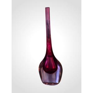Vase Murano, rouge vif, XXème 