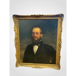 Hst, Portrait Of A Man With Glasses, 19th Century