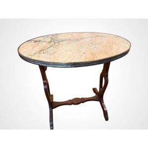 Pedestal Table, Marble, 20th Century