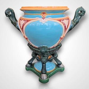 Majolica Planter, Minton, 19th Century