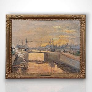 Léon Goffart, View Of A Port, Late 19th–early 20th Century