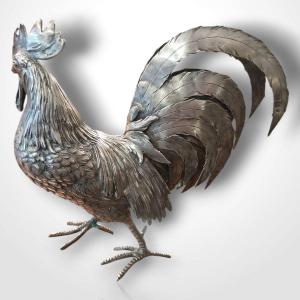 Coq en argent massif, Allemagne, XXe