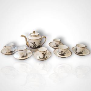 Service à café en porcelaine de Paris, XIXe