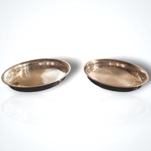 Hermès, Pair Of Silver-plated Bottle Coasters, 20th Century