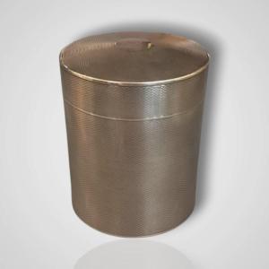 Hermès Paris, Circular Solid Silver Box, 20th Century