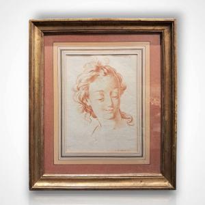Jean-François Janinet, portrait de jeune femme, eau-forte, XVIIIe
