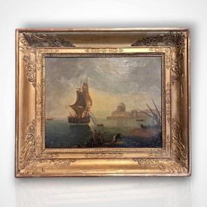 Dans le goût de Claude Joseph Vernet, marine, vers 1800