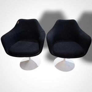 Saarinen For Knoll, Pair Of Saarinen Tulip Armchairs, 20th Century