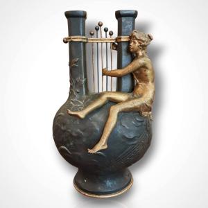 Charles Georges Ferville-suan, “au Clair De La Lune” Vase, Late 19th–early 20th Century