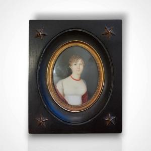 Miniature, Portrait Of A Woman, 19th Century