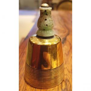 Table Bell In Jadeite And Gilt Bronze, 1930
