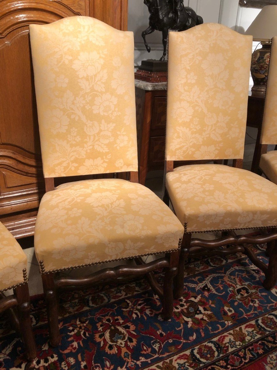 Série de 6 chaises style Louis XIII-photo-3