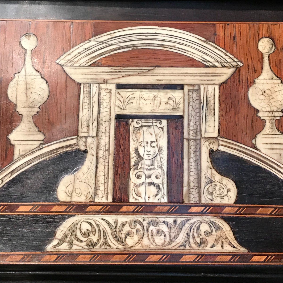 Louis XIII Cabinet, 17th Century, Hunting Scenes, Italy-photo-3
