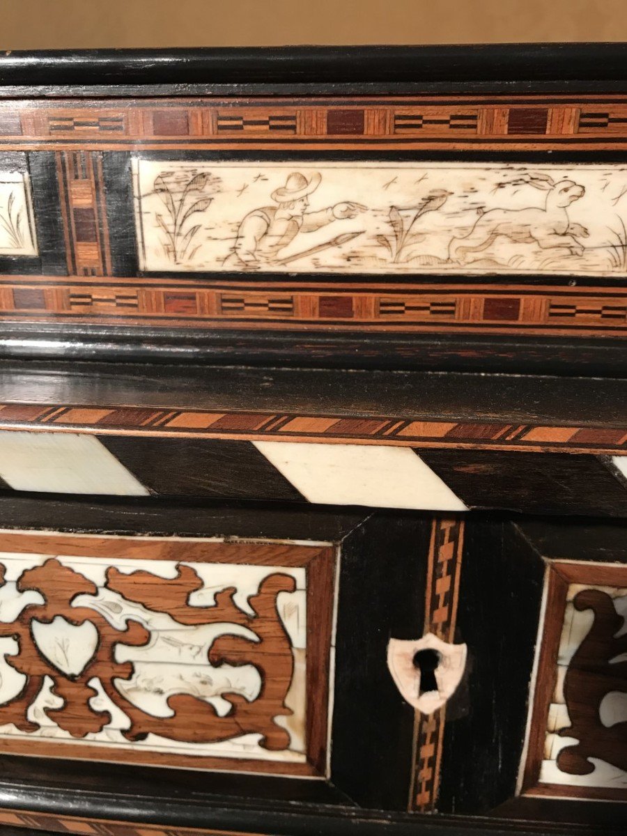 Louis XIII Cabinet, 17th Century, Hunting Scenes, Italy-photo-7