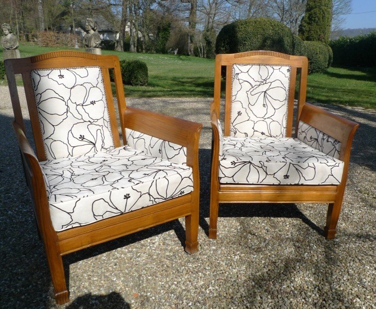Paire de Fauteuils Art Deco-photo-2