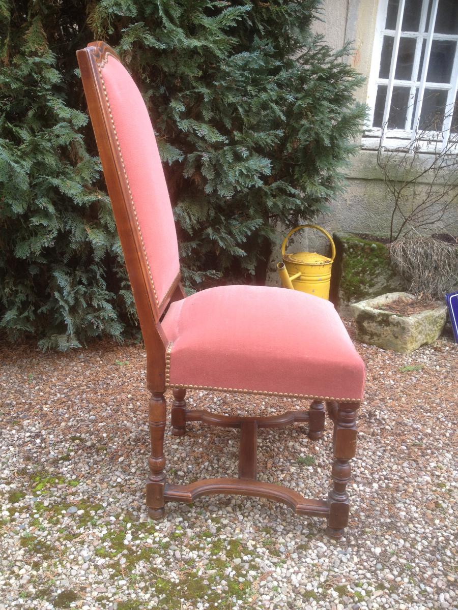 Series 7 Chairs Style Louis XIII Cherrywood