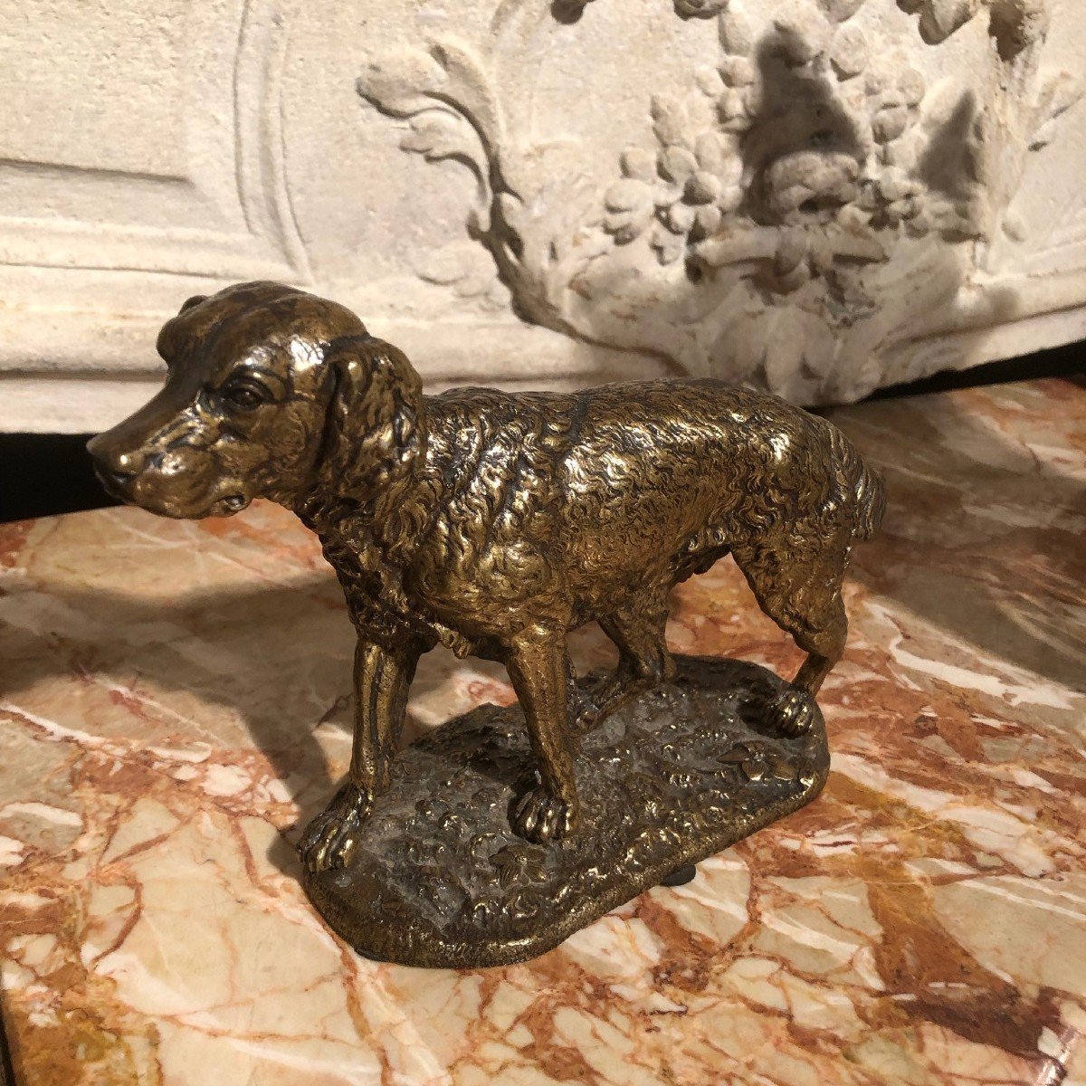 Epagneul bronze animalier XIXe-photo-2