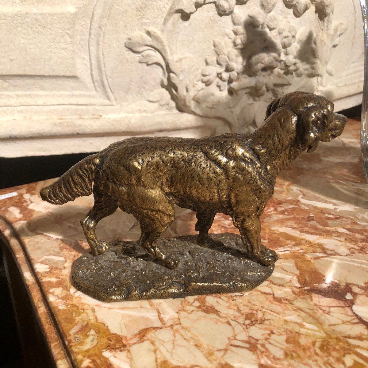 19th Century Animal Bronze Spaniel-photo-4