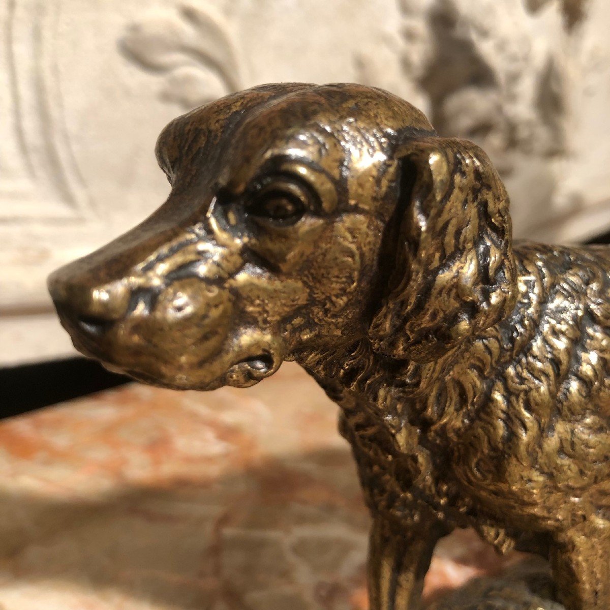 19th Century Animal Bronze Spaniel-photo-1