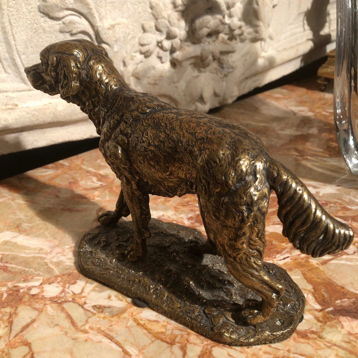 19th Century Animal Bronze Spaniel-photo-2