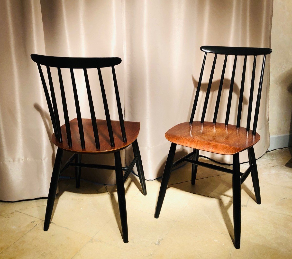 Série de 6 chaises scandinaves Ilmari Tapiovaara XXe-photo-4