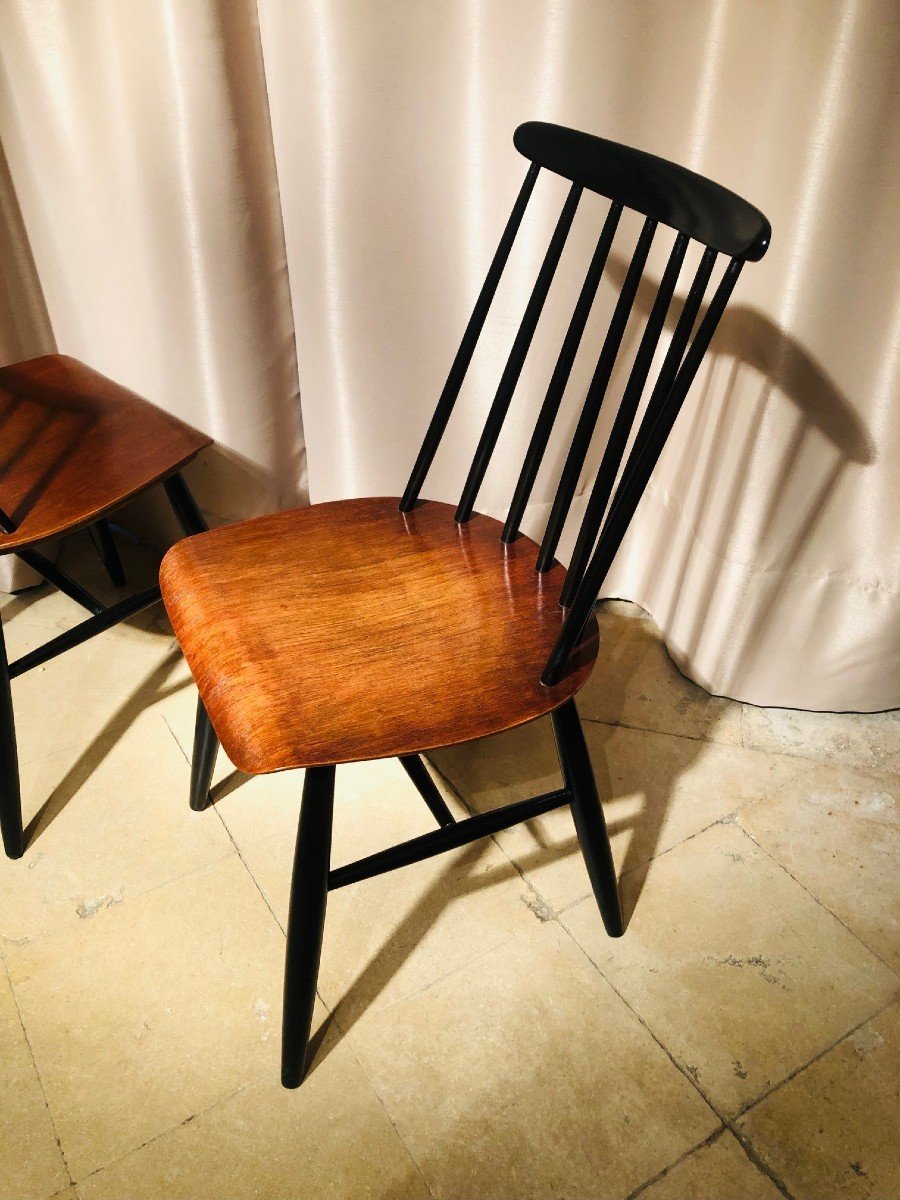 Série de 6 chaises scandinaves Ilmari Tapiovaara XXe-photo-3