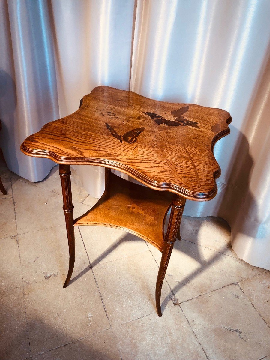 Table guéridon Gallé Art Nouveau XXe-photo-6