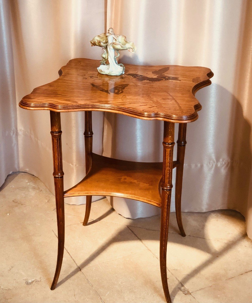 Table guéridon Gallé Art Nouveau XXe