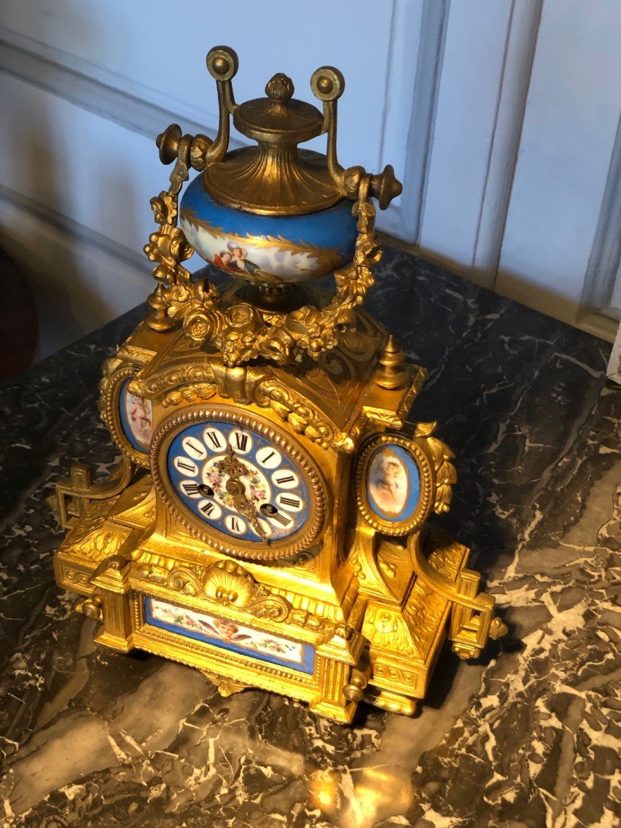 Napoleon III Sèvres Period Clock Stamped Ph. Mouret Paris-photo-4