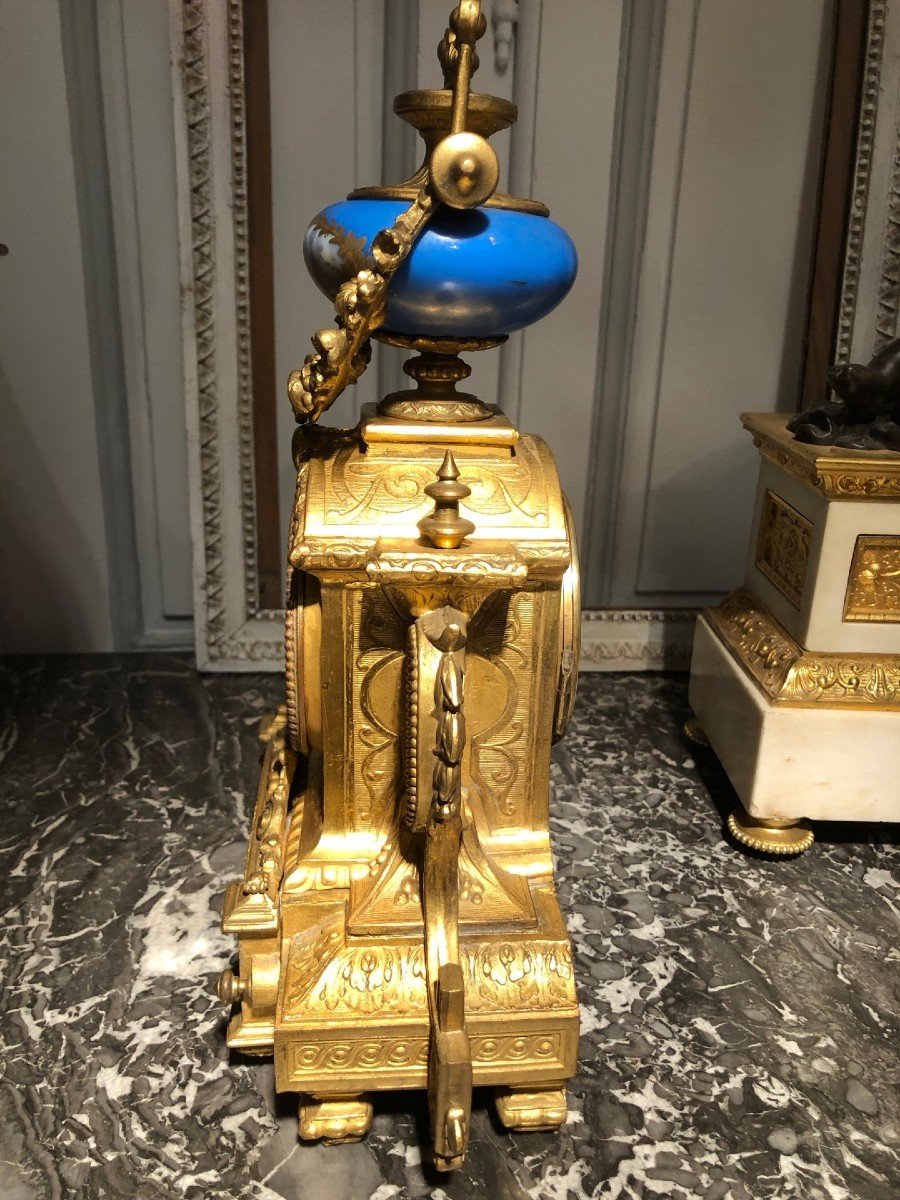 Napoleon III Sèvres Period Clock Stamped Ph. Mouret Paris-photo-6