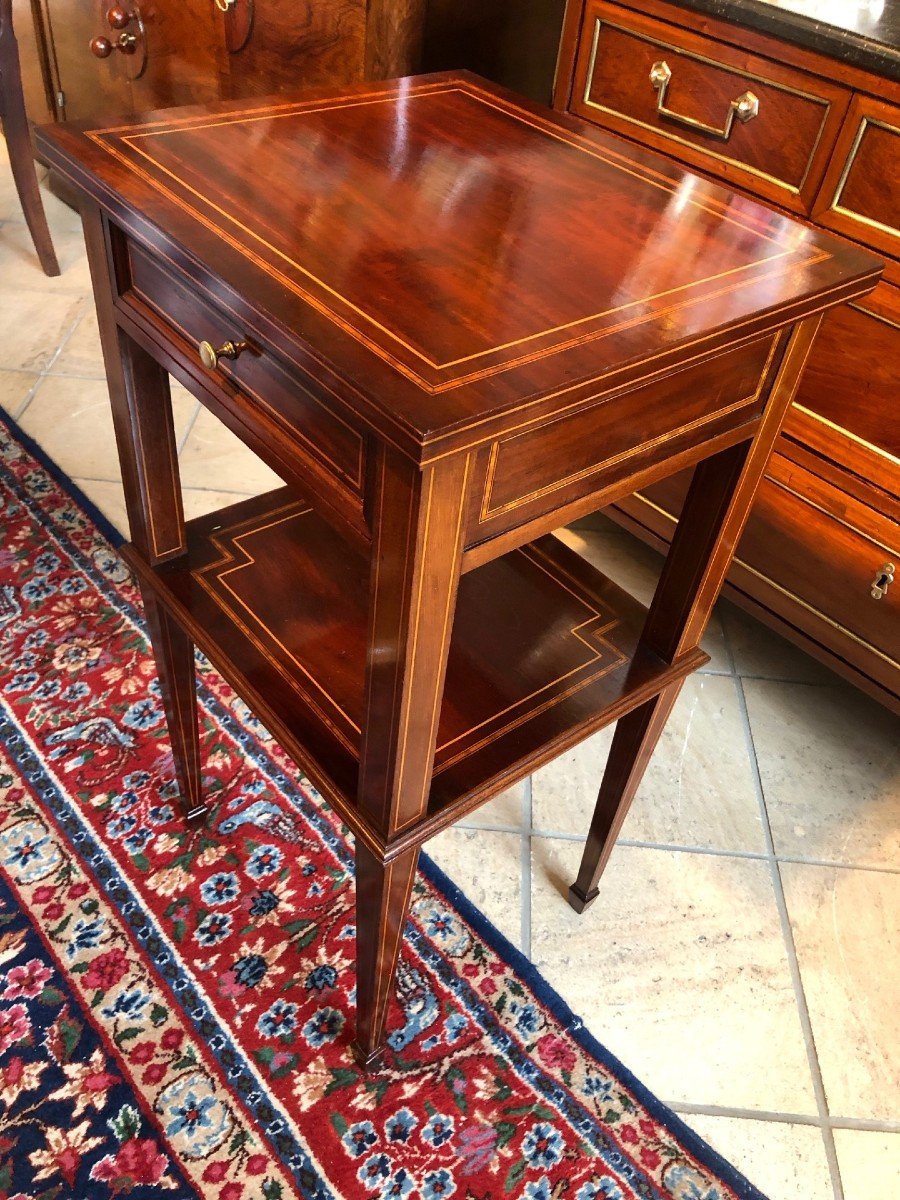 Pedestal Table 20th Century Mahogany Side Furniture-photo-4