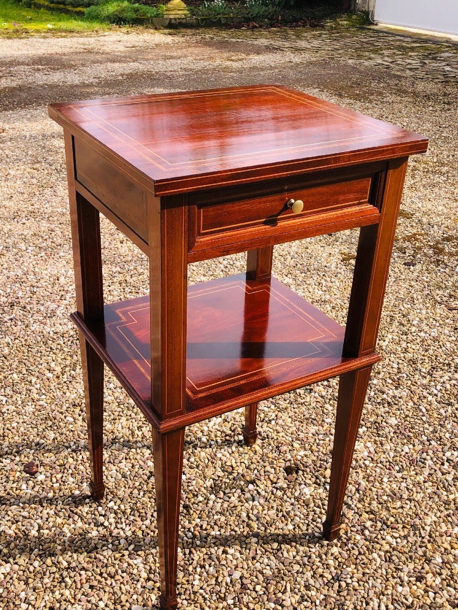 Pedestal Table 20th Century Mahogany Side Furniture-photo-2