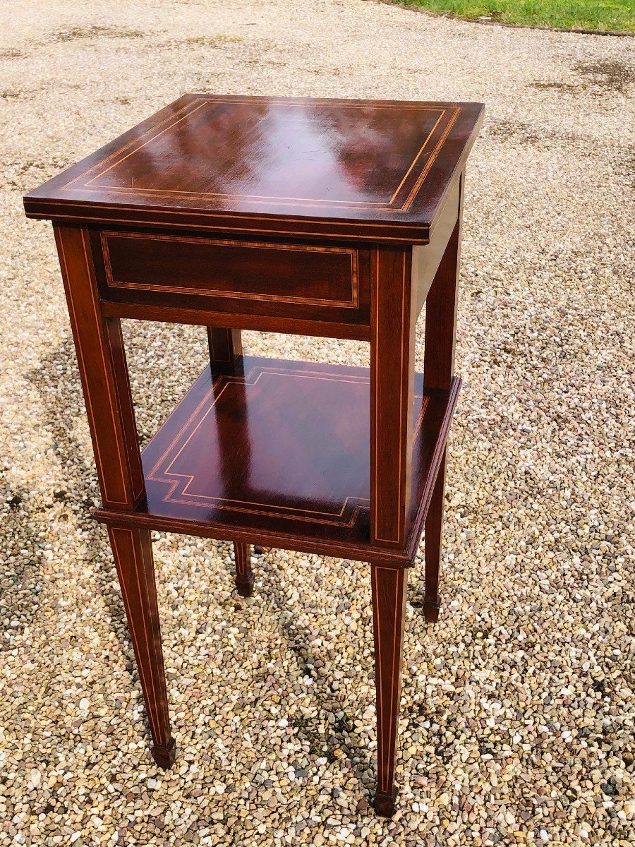 Pedestal Table 20th Century Mahogany Side Furniture-photo-3