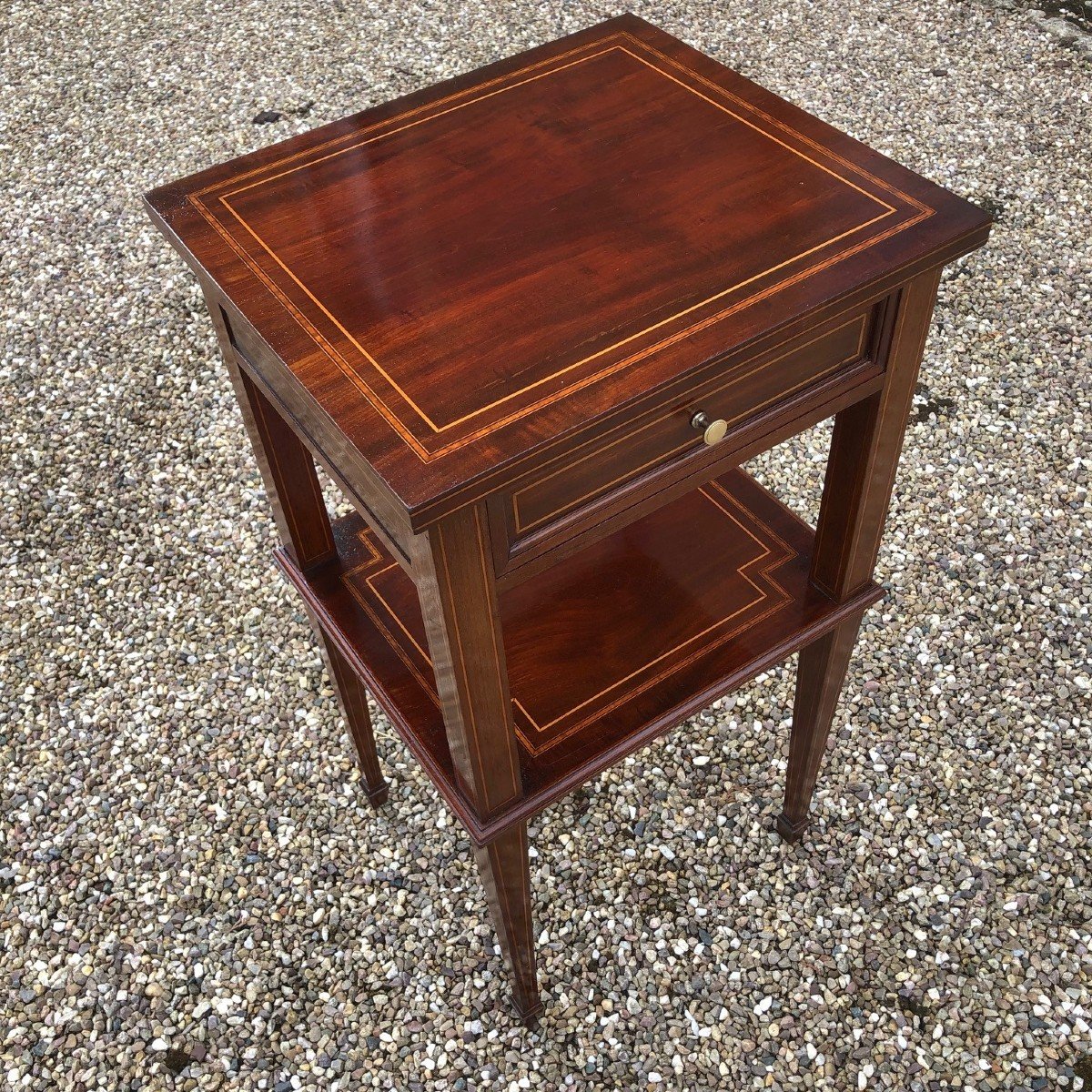 Pedestal Table 20th Century Mahogany Side Furniture-photo-5