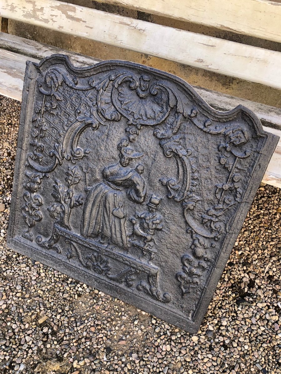 Plaque de cheminée fin XVIIIe-photo-3