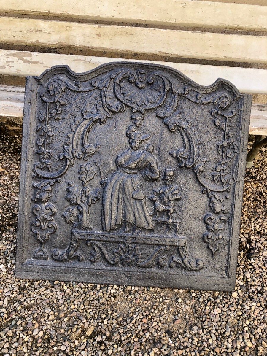 Plaque de cheminée fin XVIIIe-photo-4