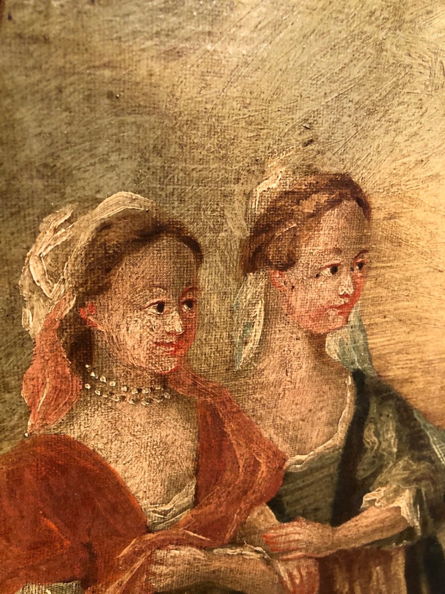 Trumeau Louis XVI "Scène galante"-photo-5