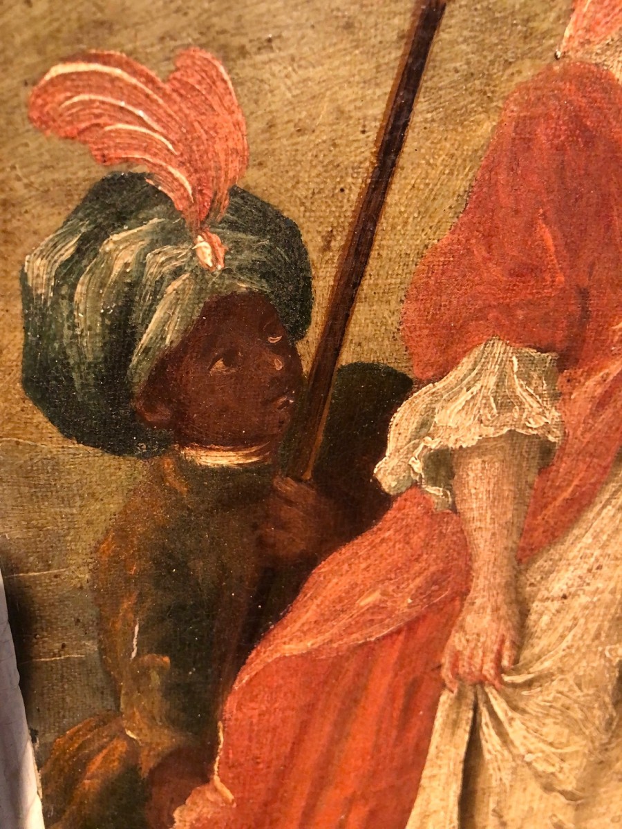 Trumeau Louis XVI "Scène galante"-photo-6