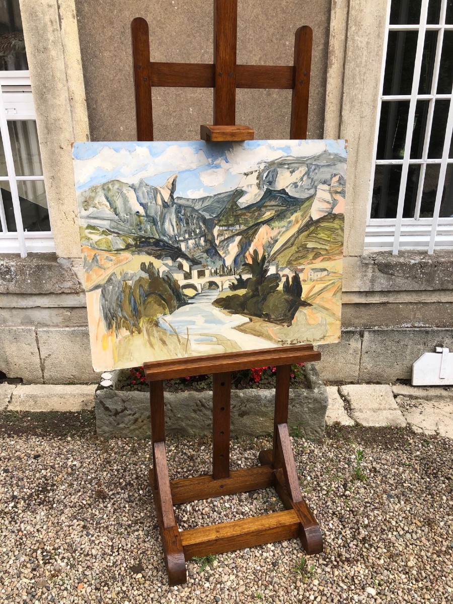 20th Century Oak Studio Easel