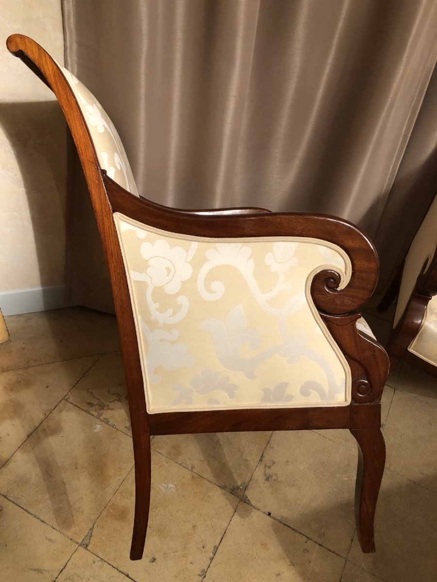 Paire de bergères époque Restauration-photo-2