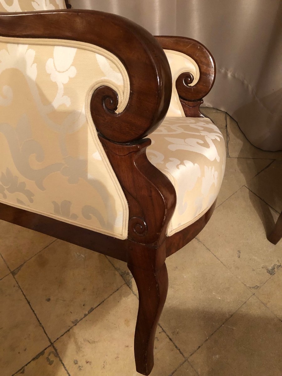 Paire de bergères époque Restauration-photo-4