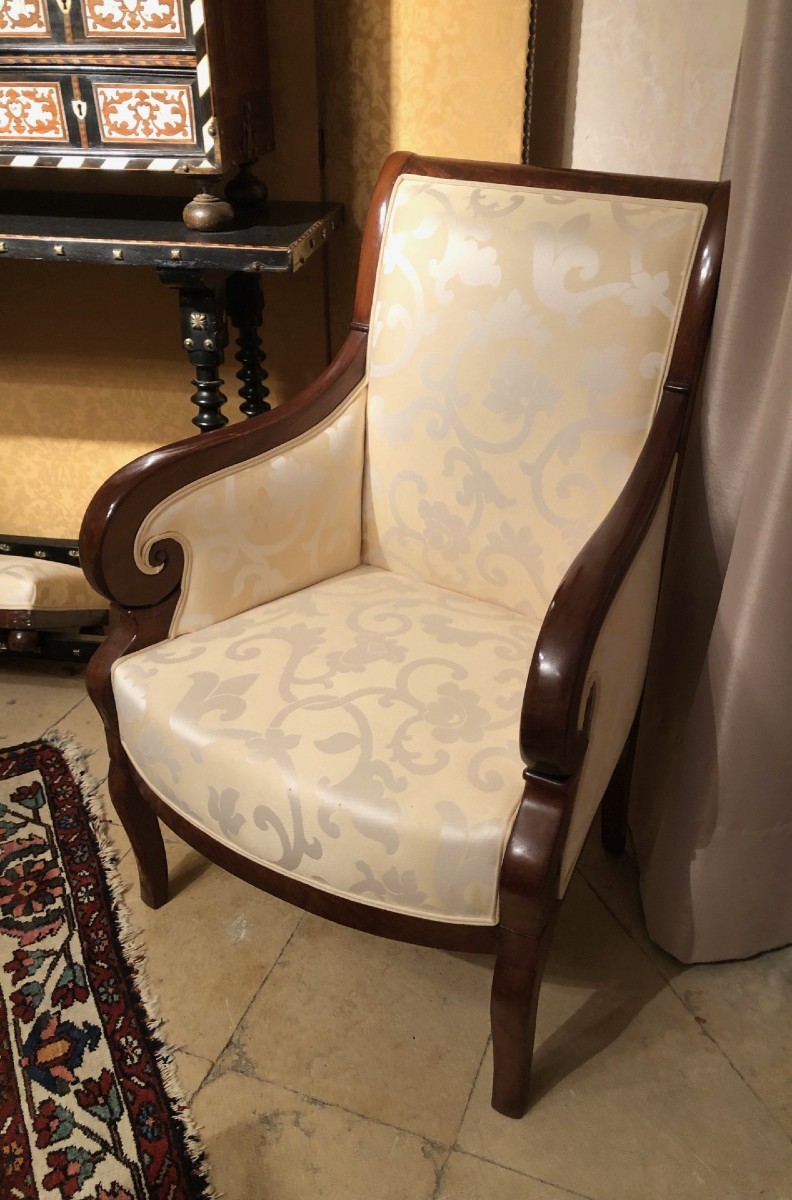 Paire de bergères époque Restauration-photo-1