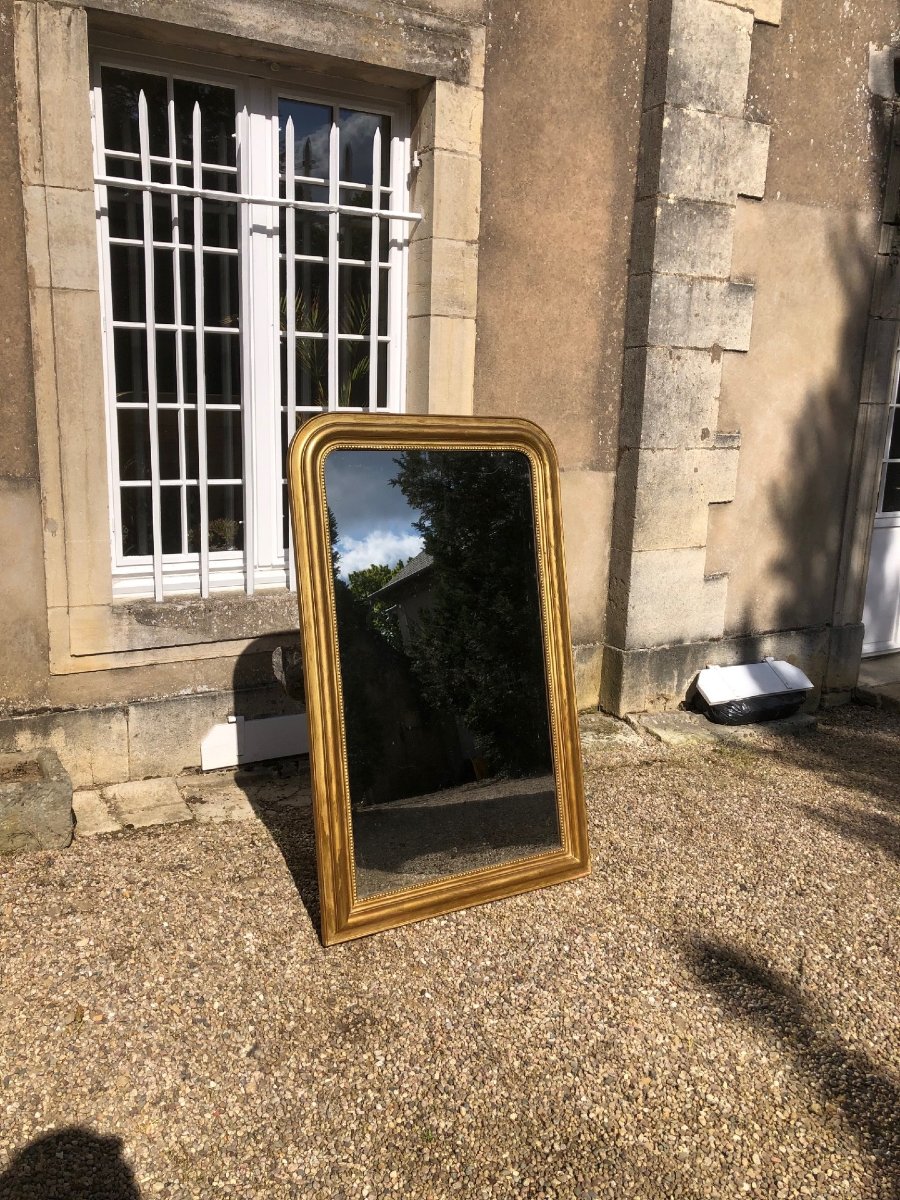 Louis Philippe Period 19th Century Gilded Mirror-photo-3
